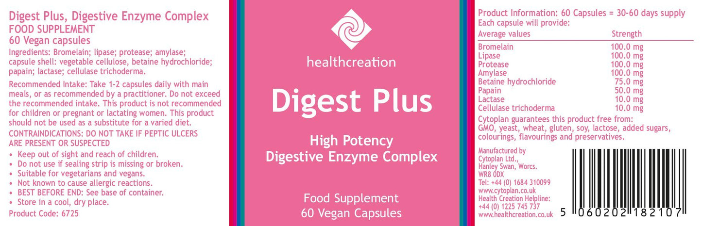 Cytoplan  Health Creation Digest Plus 60's