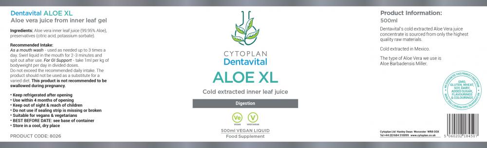 Cytoplan  Dentavital Aloe XL Inner Leaf 500ml