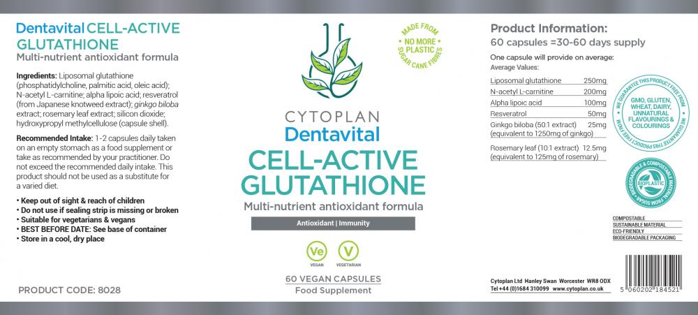 Cytoplan  Dentavital Cell-Active Glutathione 60's