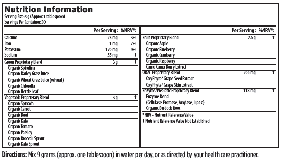 Designs For Health  PaleoGreens Unflavoured and Unsweetened 270g