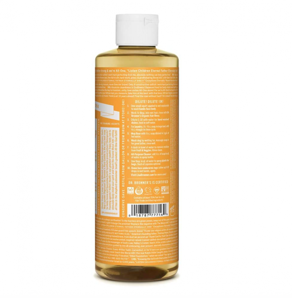 Dr Bronner's Magic Soaps  Citrus-Orange All-One Magic Soap 475ml