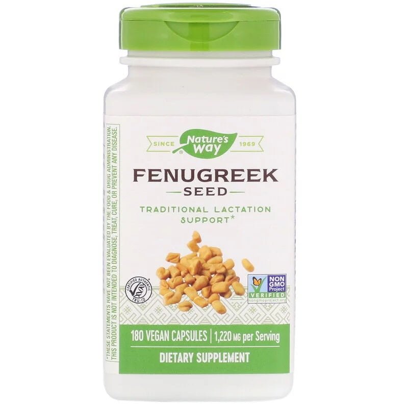 Fenugreek Seed 1220 mg, 180 Vegan Capsules - Nature's Way by Nature's Way