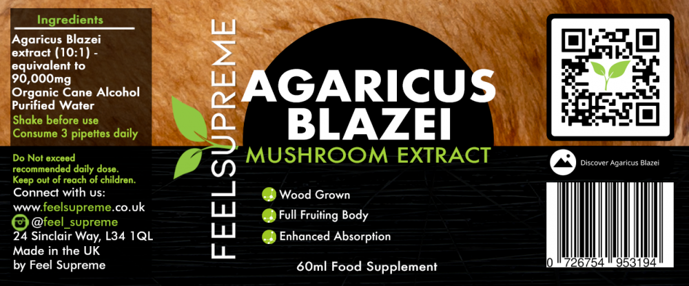 Feel Supreme  Agaricus Blazei Mushroom Extract 60ml