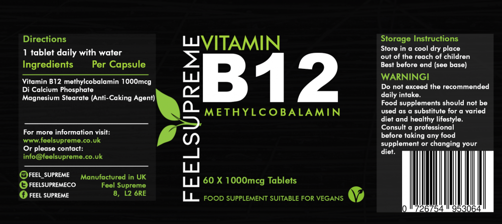 Feel Supreme  Vitamin B12 60's