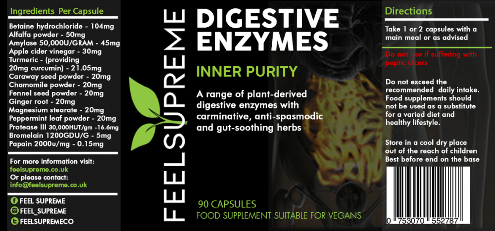 Feel Supreme  Digestive Enzymes 90's