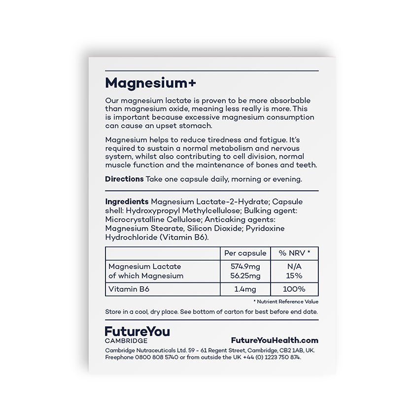 FutureYou Cambridge Magnesium+ 28's by FutureYou Cambridge