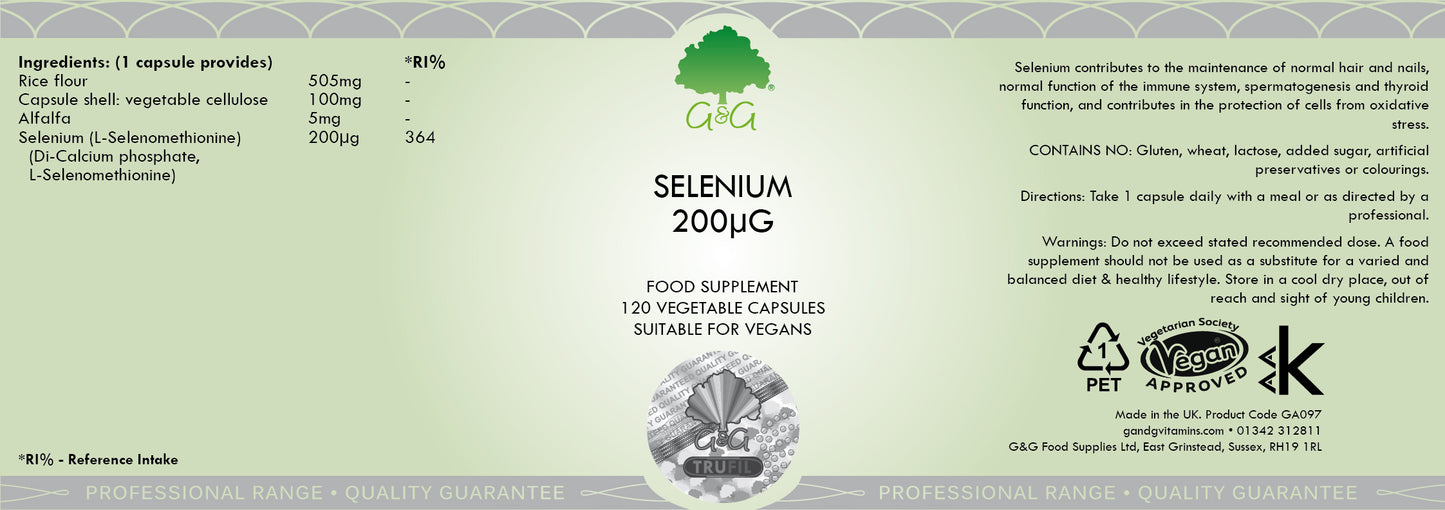 G&G Vitamins  Selenium 200ug 120's