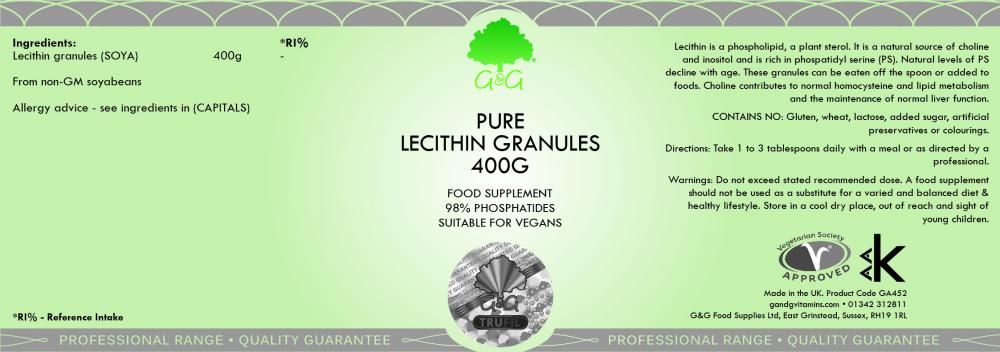 G&G Vitamins  Pure Lecithin Granules 400g