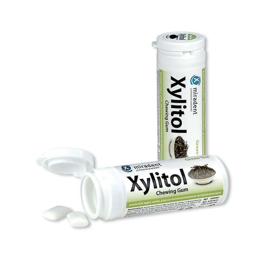 Good Health Naturally Miradent Xylitol Gum Green Tea 30's x 12 CASE by Good Health Naturally