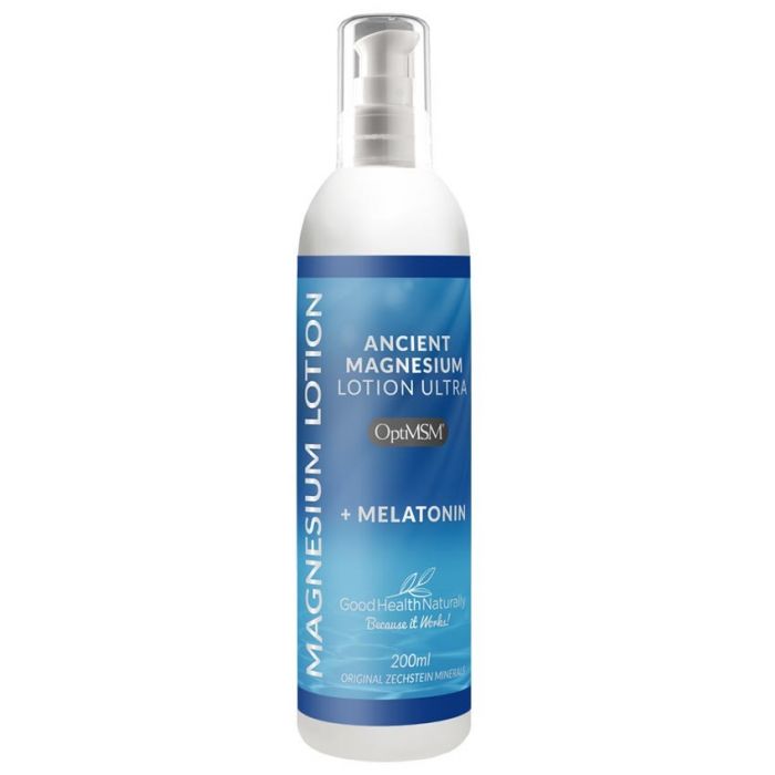 Good Health Naturally  Ancient Magnesium Lotion Ultra OptiMSM + Melatonin 200ml