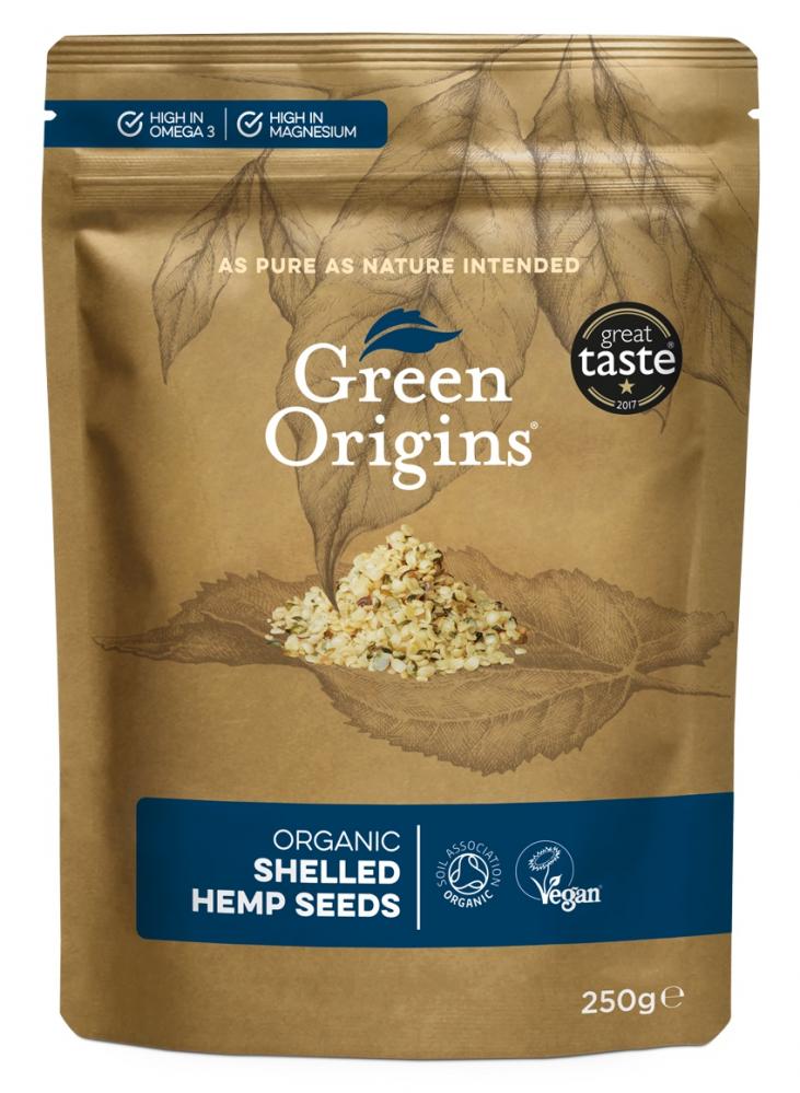 Green Origins  Organic Shelled Hemp Seeds 250g