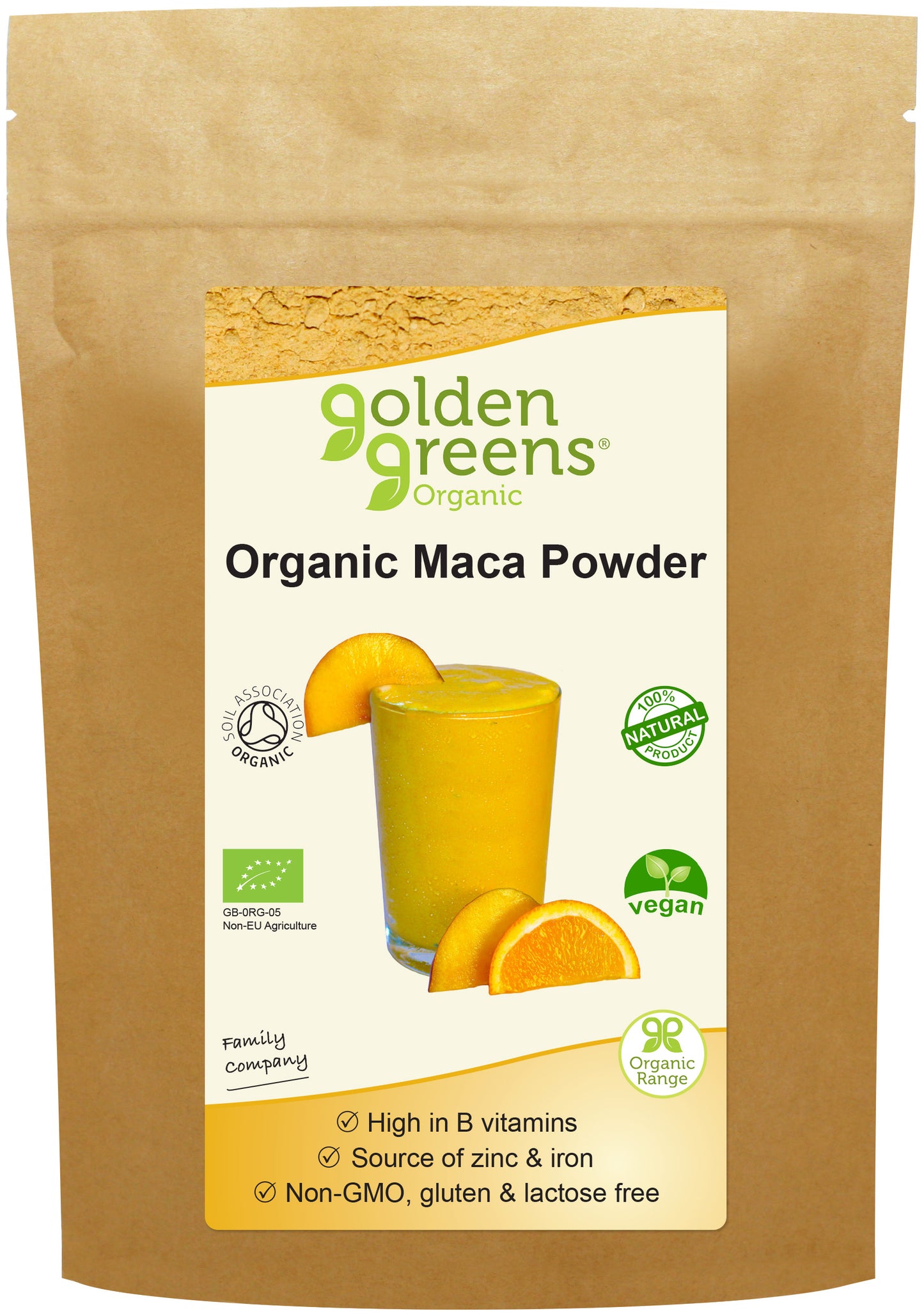 Golden Greens (Greens Organic)  Organic Maca Powder 200g