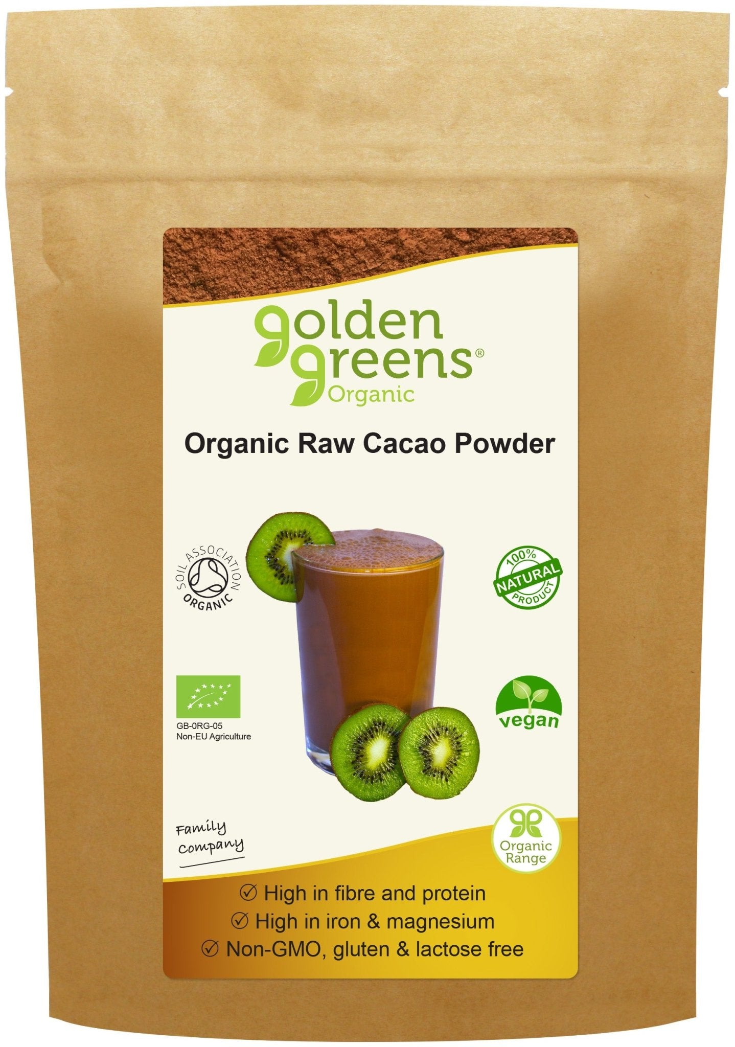 Golden Greens (Greens Organic) Organic Raw Cacao Powder 200g by Golden Greens (Greens Organic)