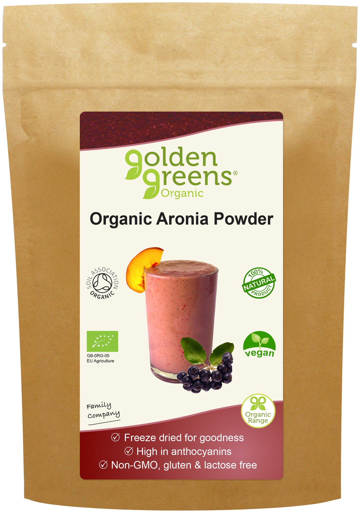 Golden Greens (Greens Organic)  Organic Aronia Powder 100g