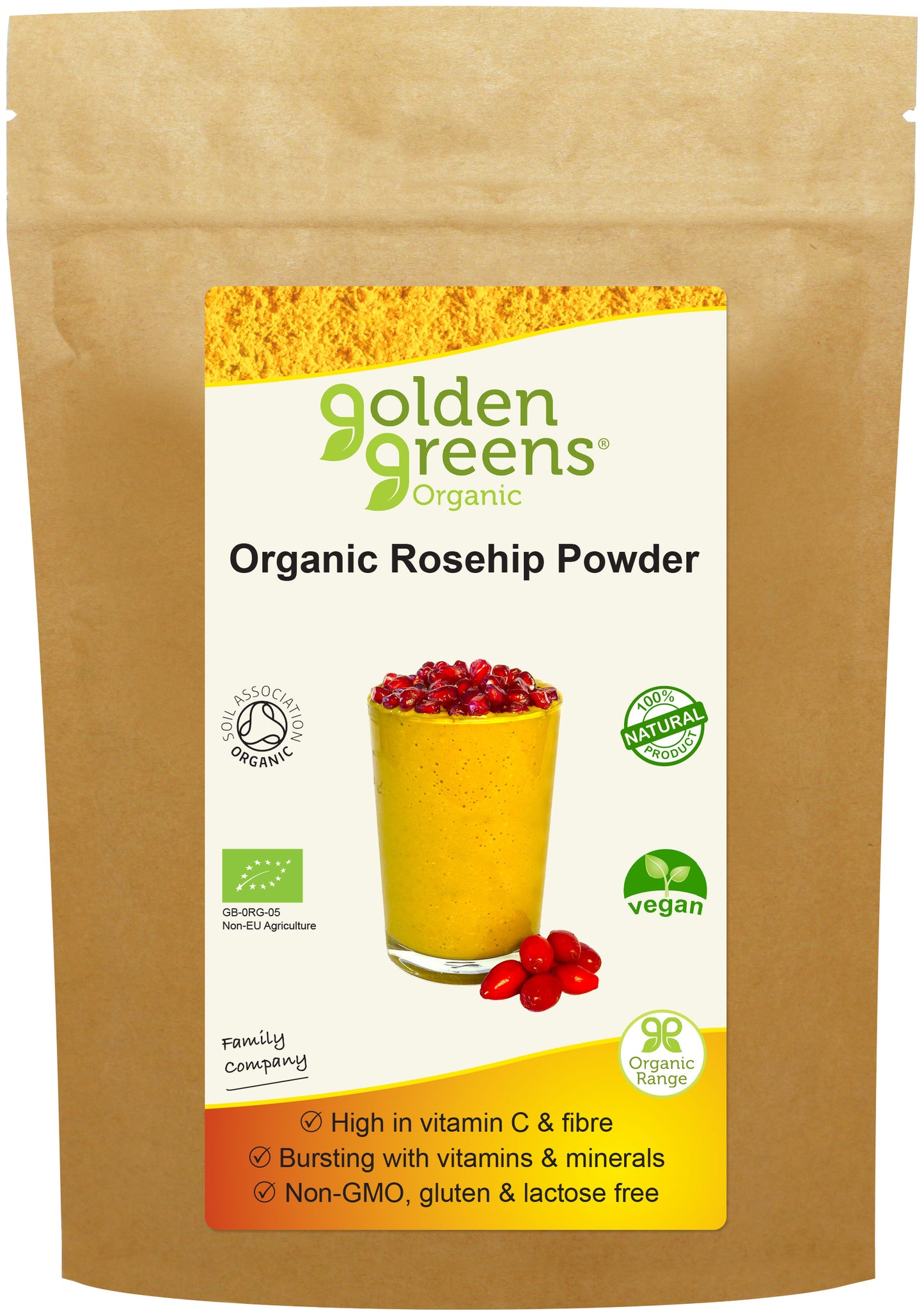 Golden Greens (Greens Organic)  Organic Rosehip Powder 200g