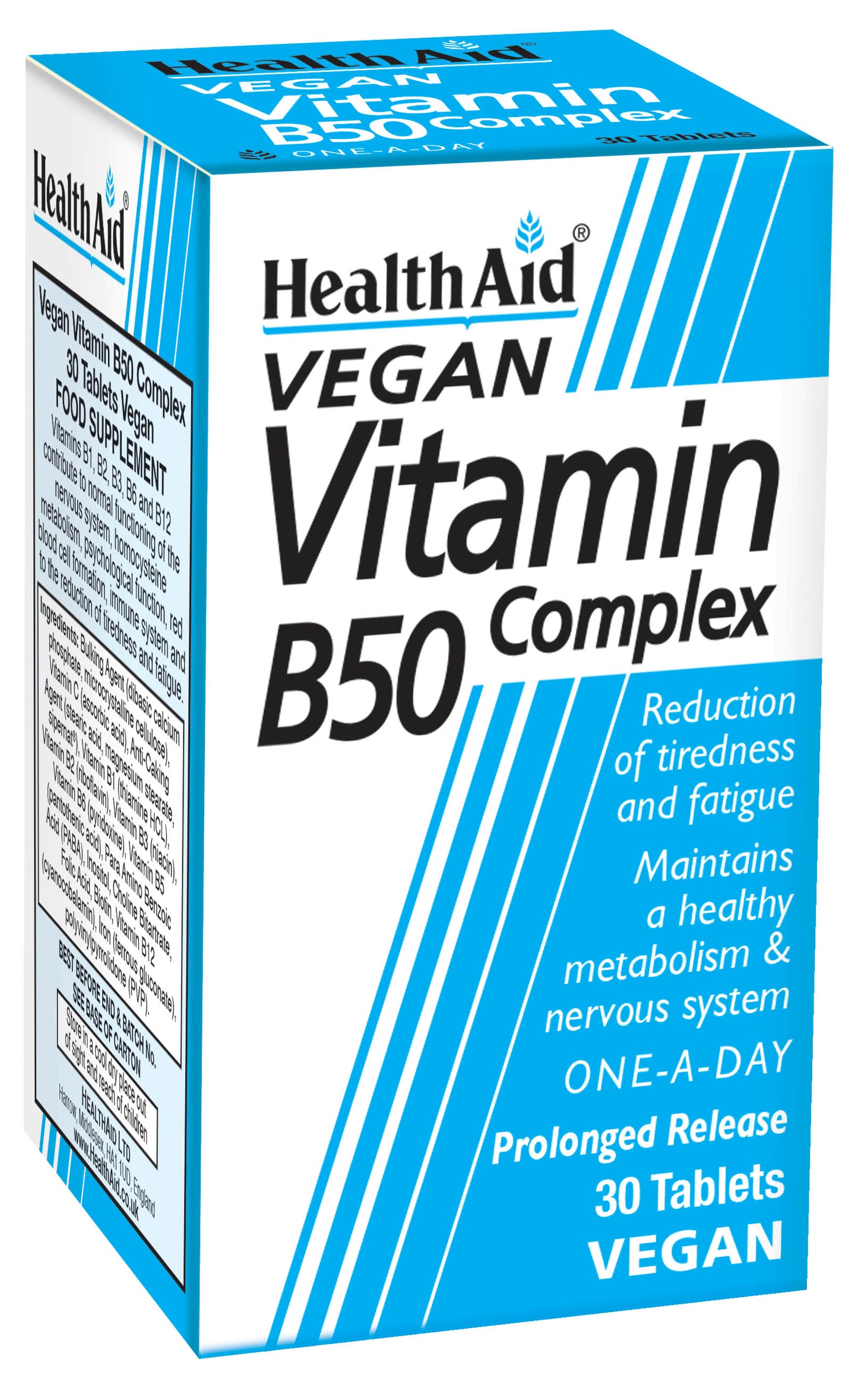 Health Aid  Vegan Vitamin B50 Complex 30's