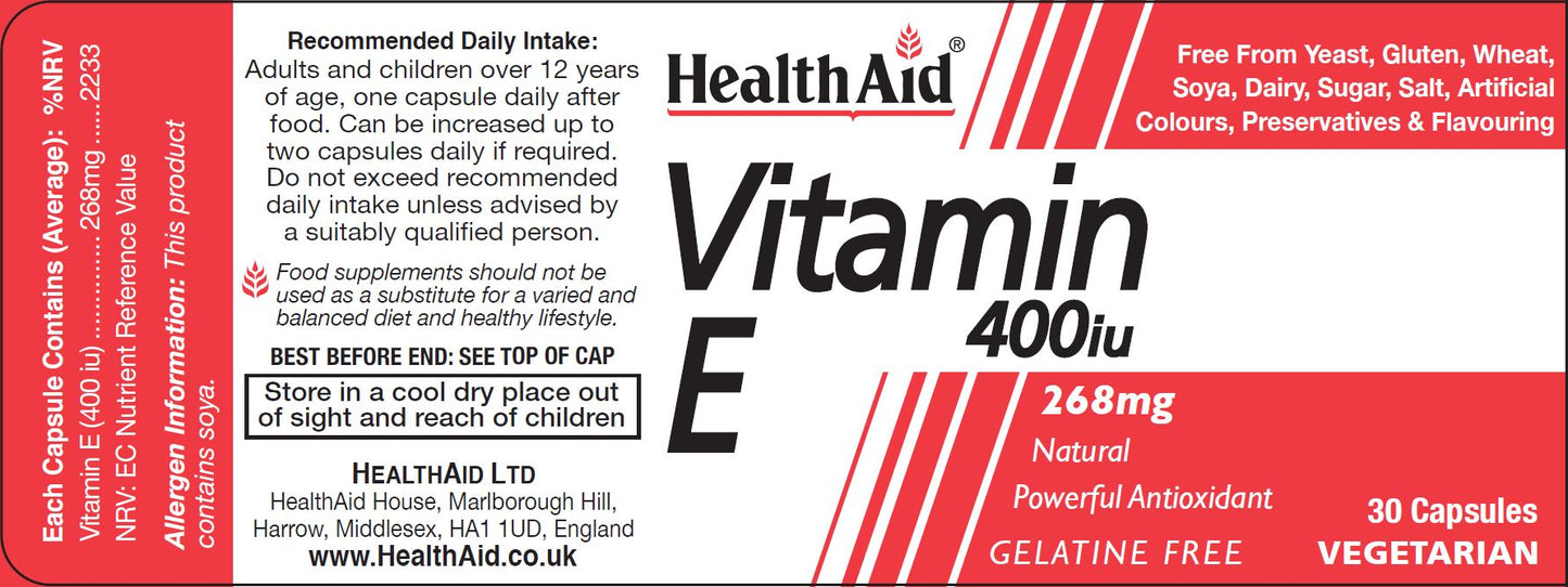 Health Aid  Vitamin E 400iu 30's