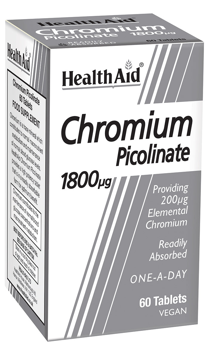 Health Aid  Chromium Picolinate 1800ug 60's