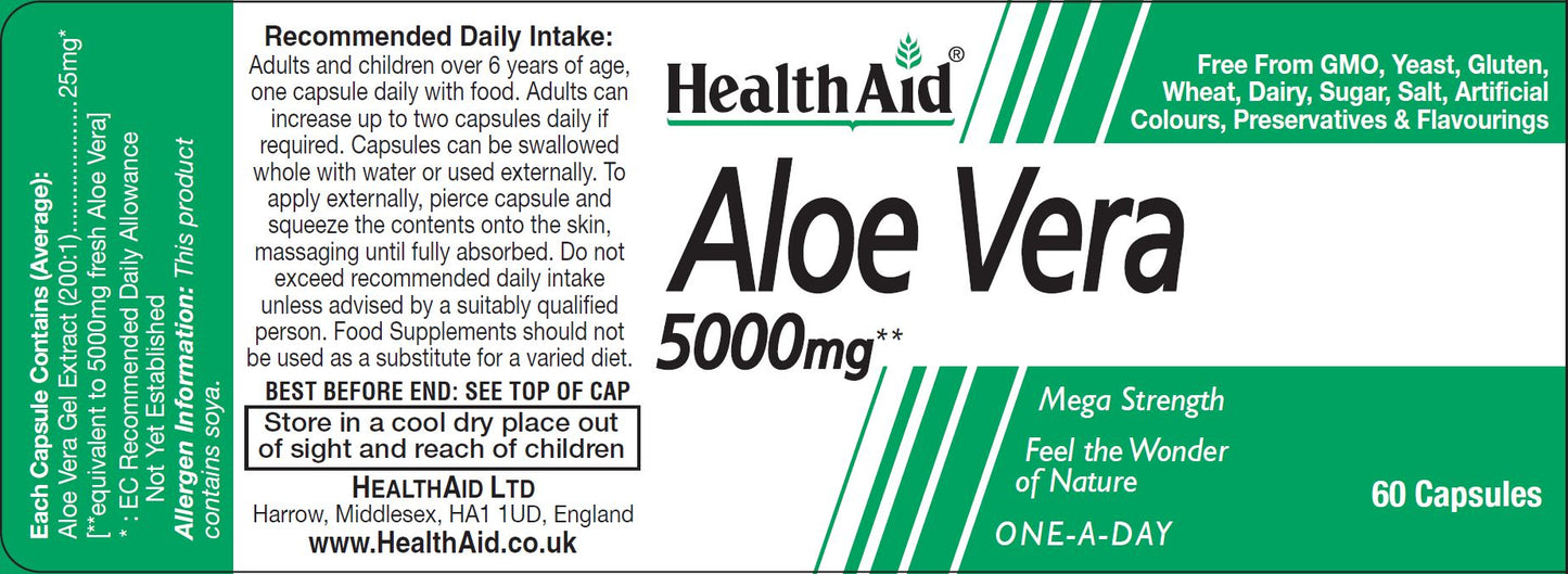 Health Aid  Aloe Vera 5000mg 60's
