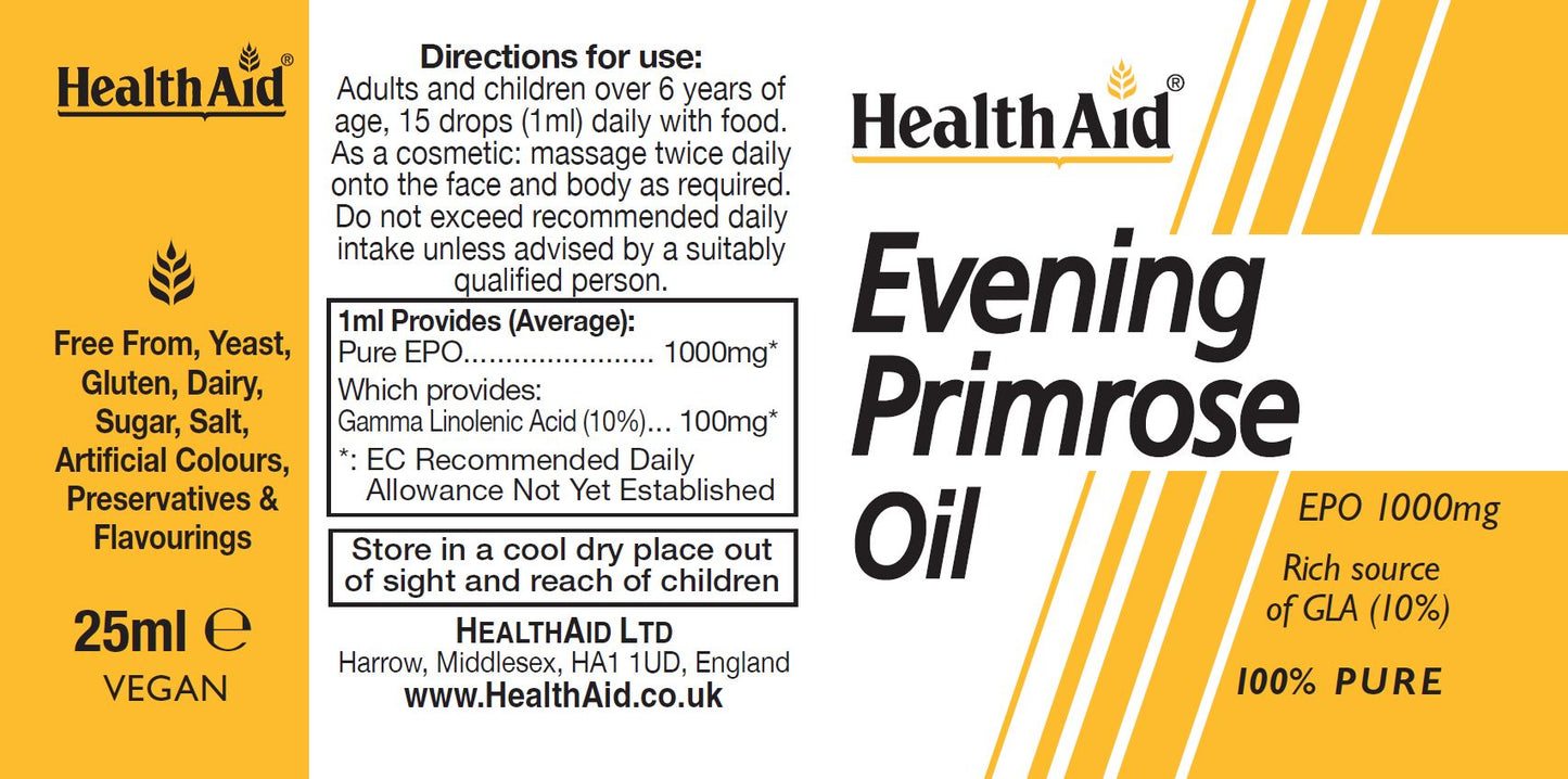 Health Aid  Evening Primrose Oil 1000mg 25ml