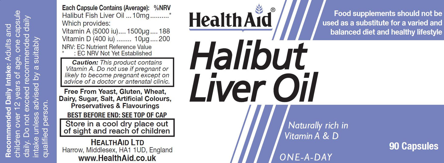 Health Aid  Halibut Liver Oil  90's