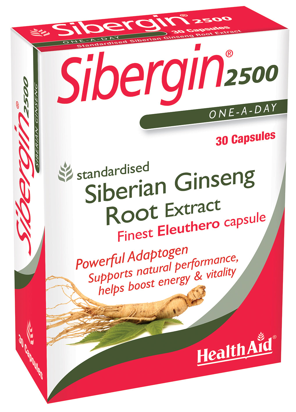 Health Aid  Sibergin 2500 Siberian Ginseng Root Extract 30's