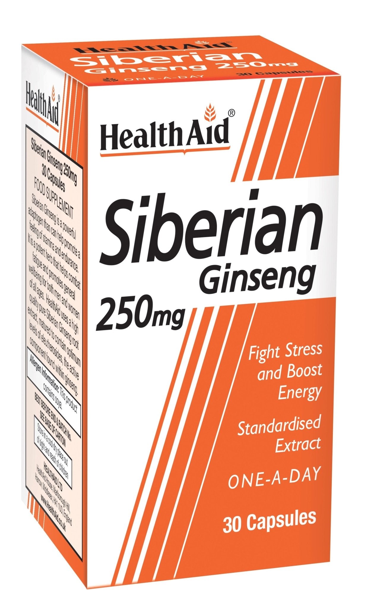Health Aid Siberian Ginseng 250mg 30's by Health Aid