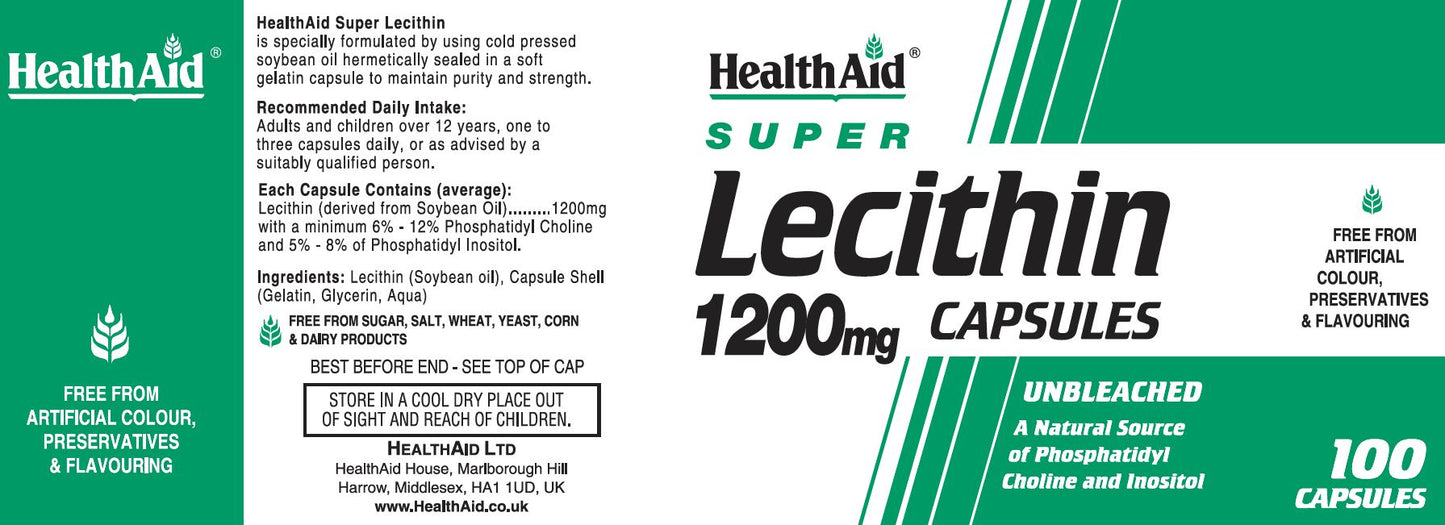 Health Aid  Lecithin 1200mg  100's