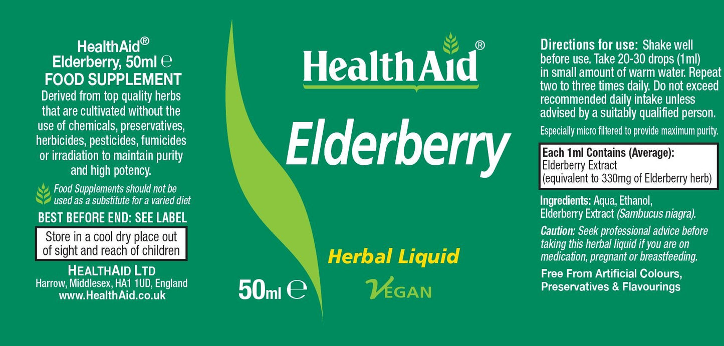 Health Aid Elderberry 50ml by Health Aid