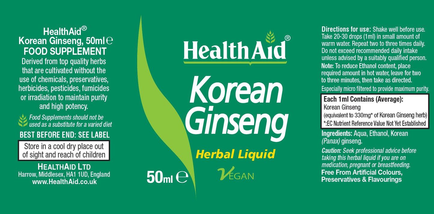 Health Aid  Korean Ginseng 50ml