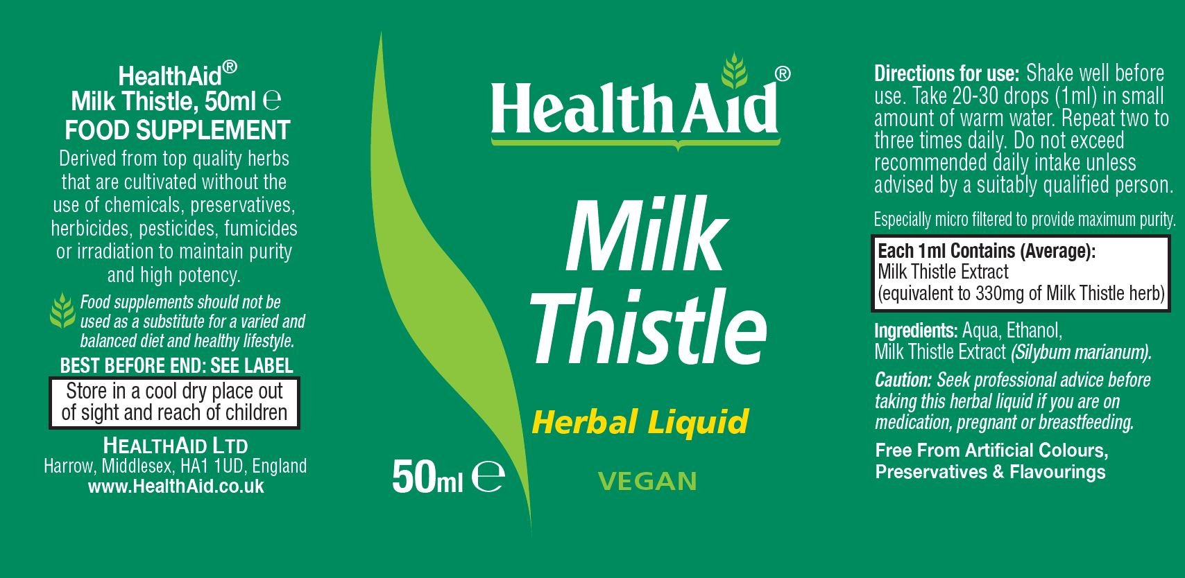 Health Aid Milk Thistle 50ml by Health Aid