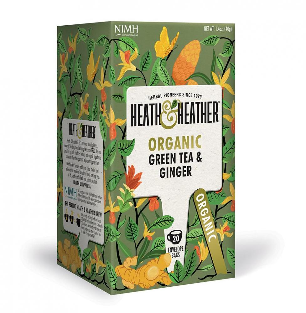 Heath and Heather  Organic Green Tea & Ginger 20's