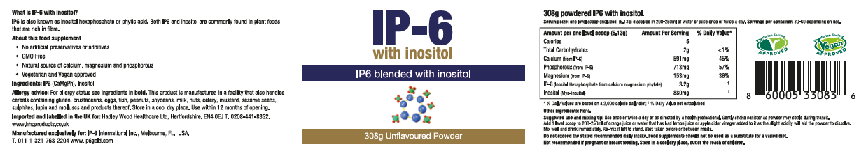 Hadley Wood Healthcare  IP-6 with Inositol Unflavoured 308g