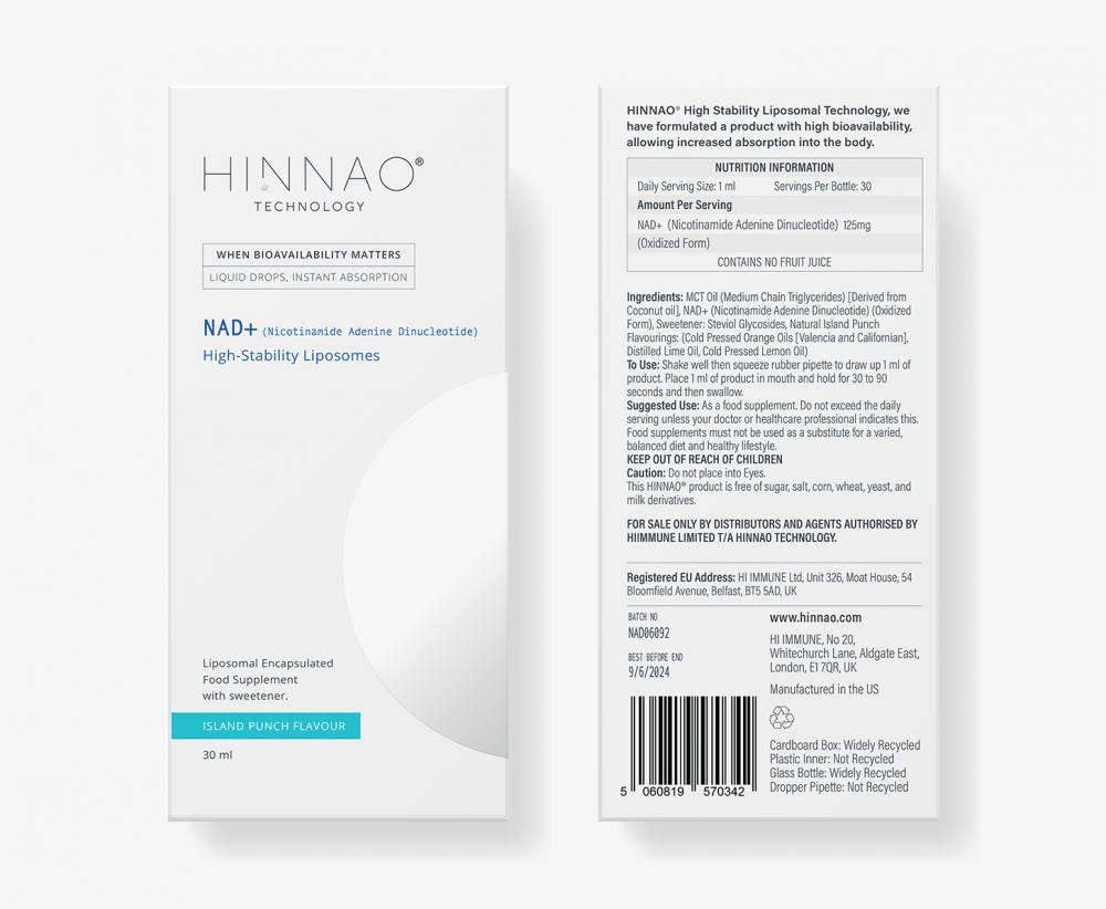 HINNAO Technology NAD+ Island Punch Flavour 30ml by null