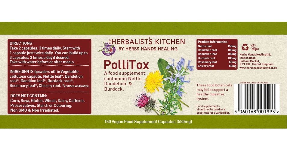 Herbalist's Kitchen by Herbs Hands Healing  PolliTox 150's