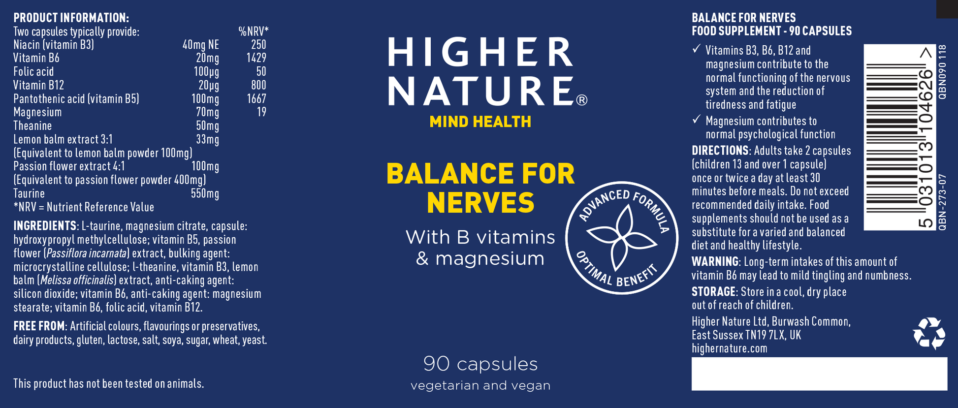 Higher Nature Balance for Nerves 90's by Higher Nature