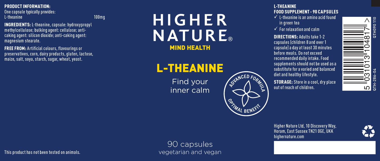 Higher Nature L - Theanine 90's by Higher Nature