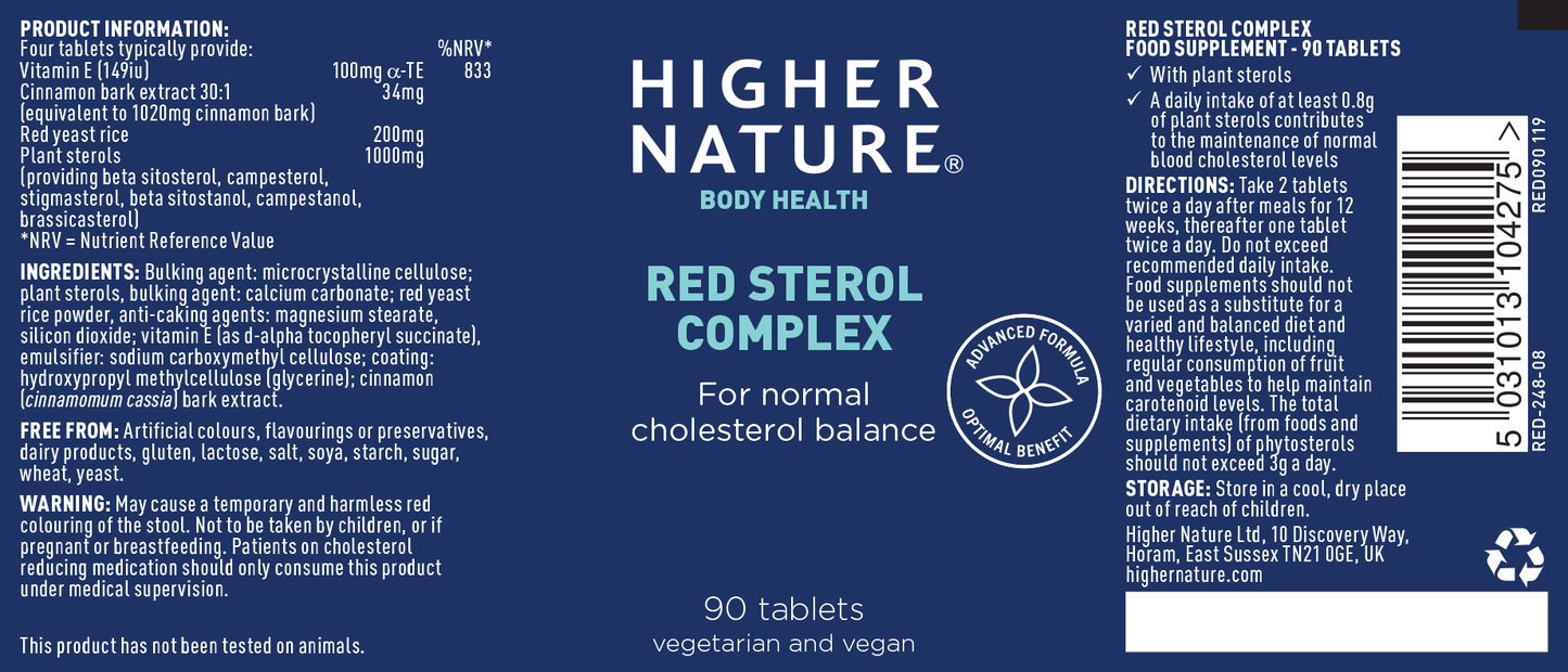 Higher Nature  Red Sterol Complex 90's