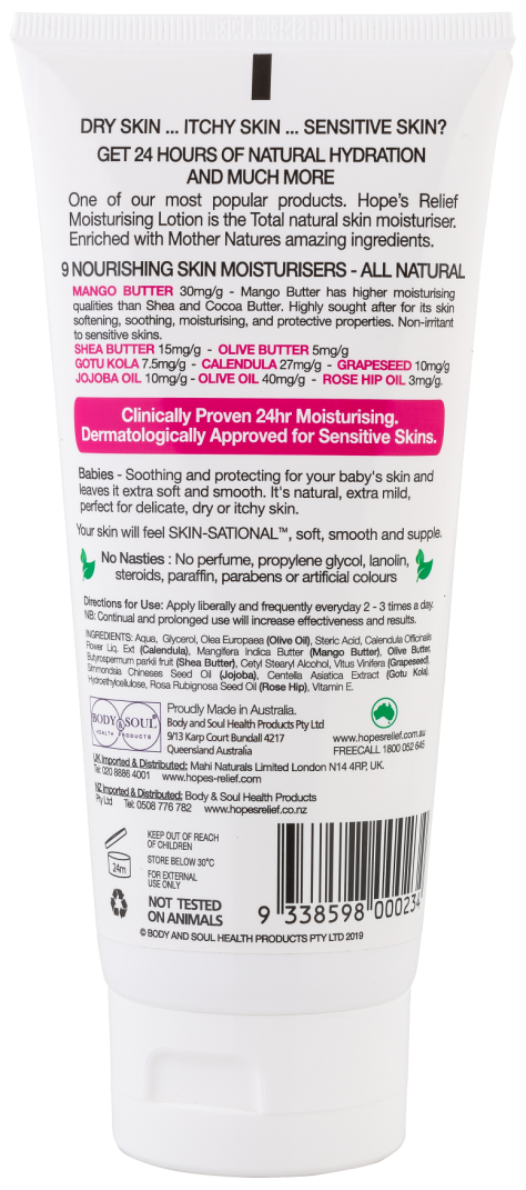 Hope's Relief  Moisturising Lotion 145g