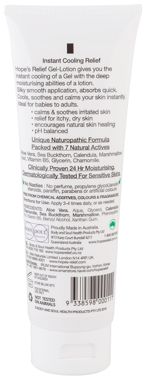 Hope's Relief Gel - Lotion Dry Skin Itchy Skin 110g by Hope's Relief