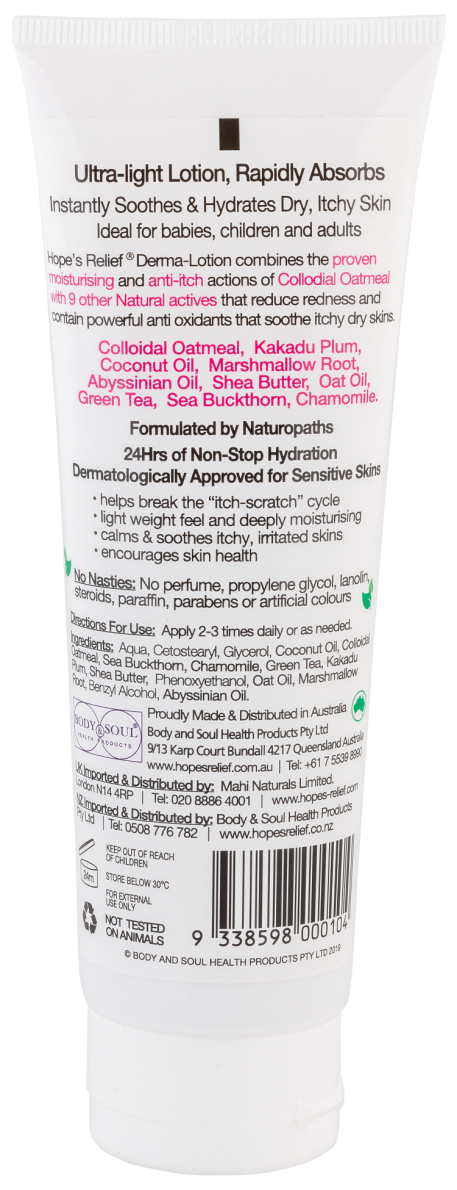 Hope's Relief  Derma-Lotion Dry Skin Itchy Skin 110g