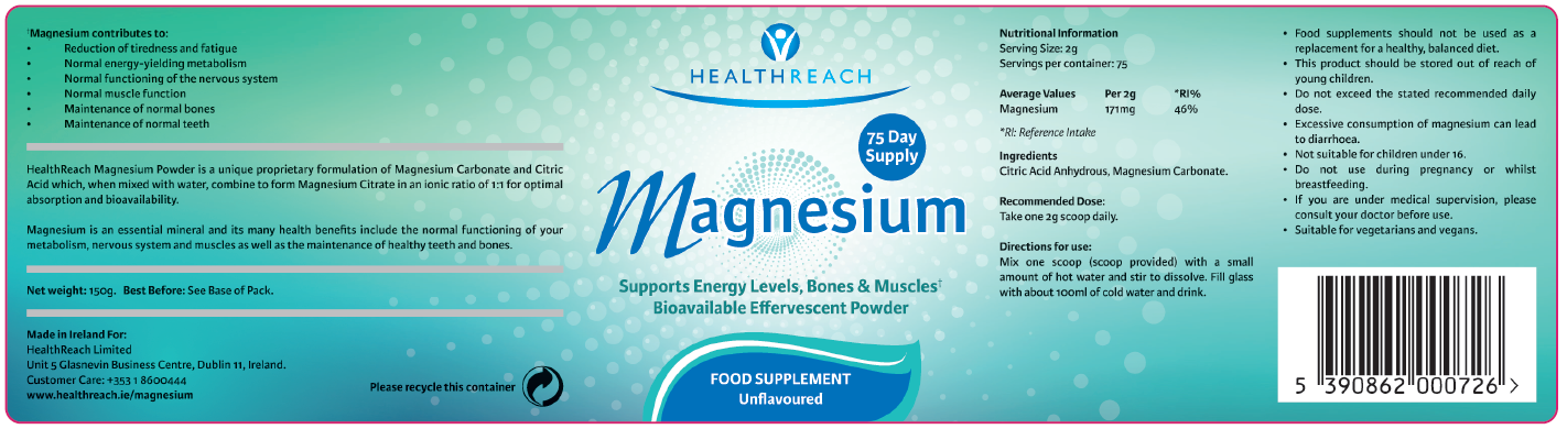 Health Reach  Magnesium Powder 150g