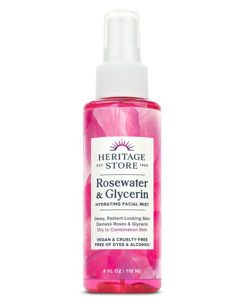 Heritage Store  Rosewater & Glycerin Hydrating Facial Mist 118ml