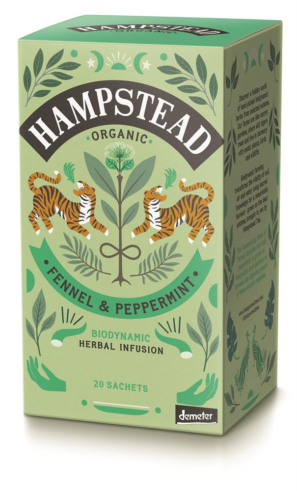 Hampstead Tea  Organic Fennel & Peppermint Tea 20's