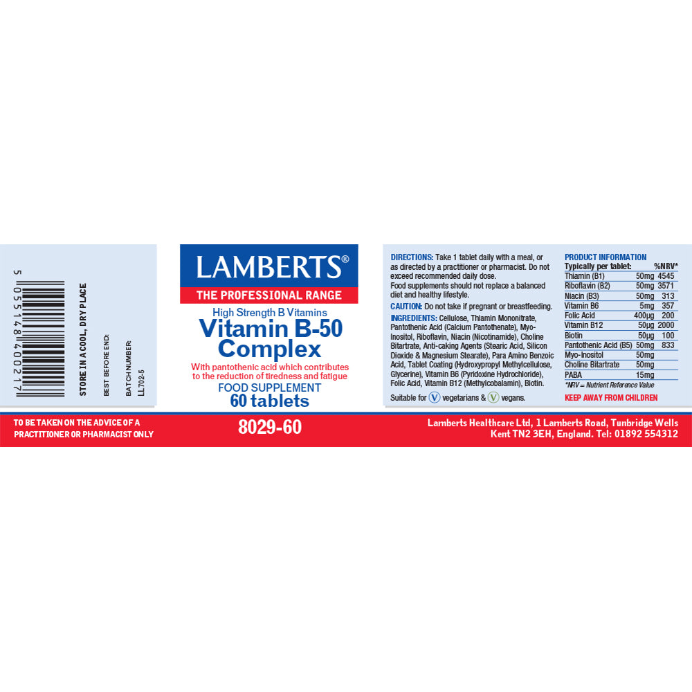 Lamberts  Vitamin B-50 Complex 60's