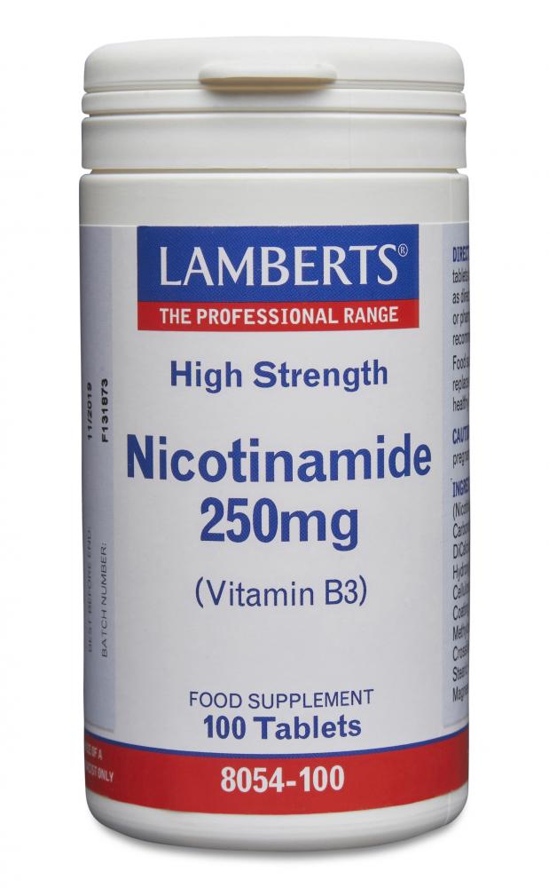 Lamberts Nicotinamide 250mg 100's (High Strength) by Lamberts