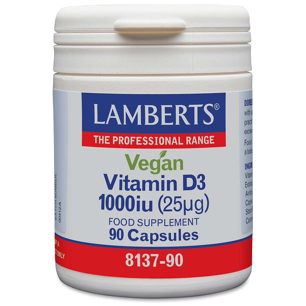 Lamberts  Vegan Vitamin D3 1000iu (25ug) 90's