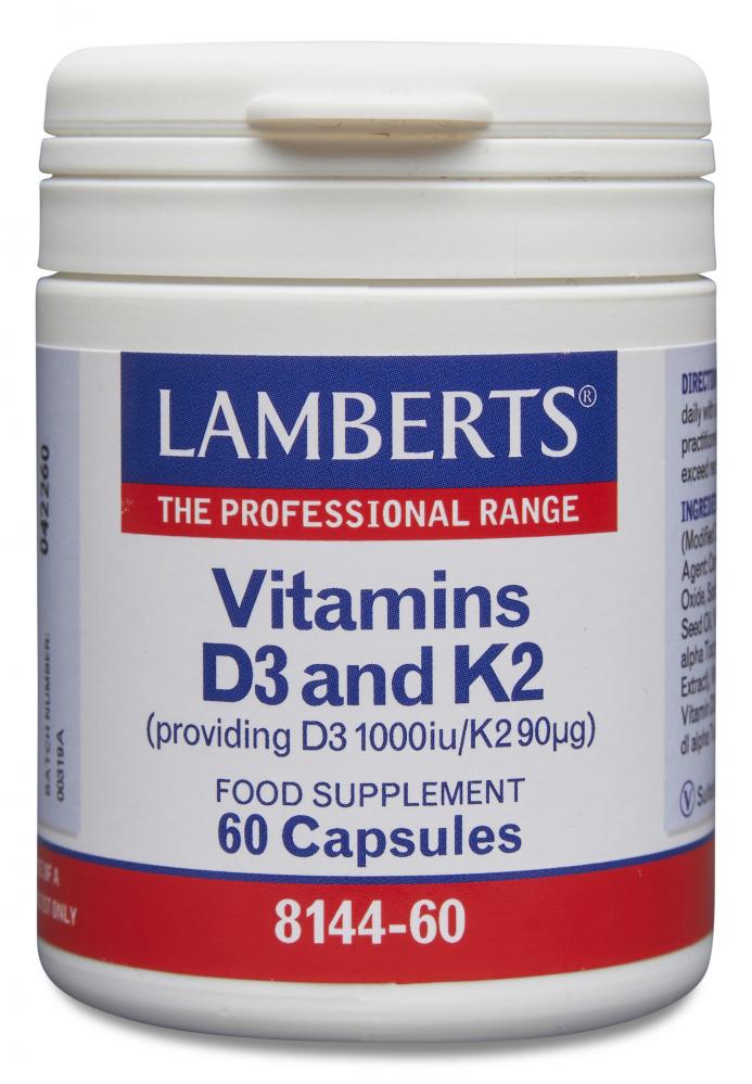 Lamberts  Vitamins D3 and K2 60's