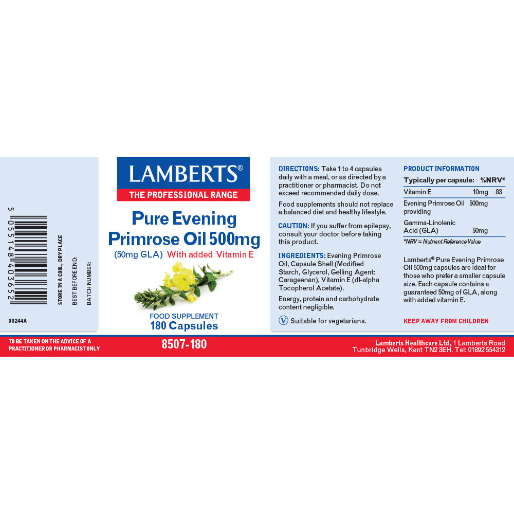 Lamberts  Pure Evening Primrose Oil 500mg 180's