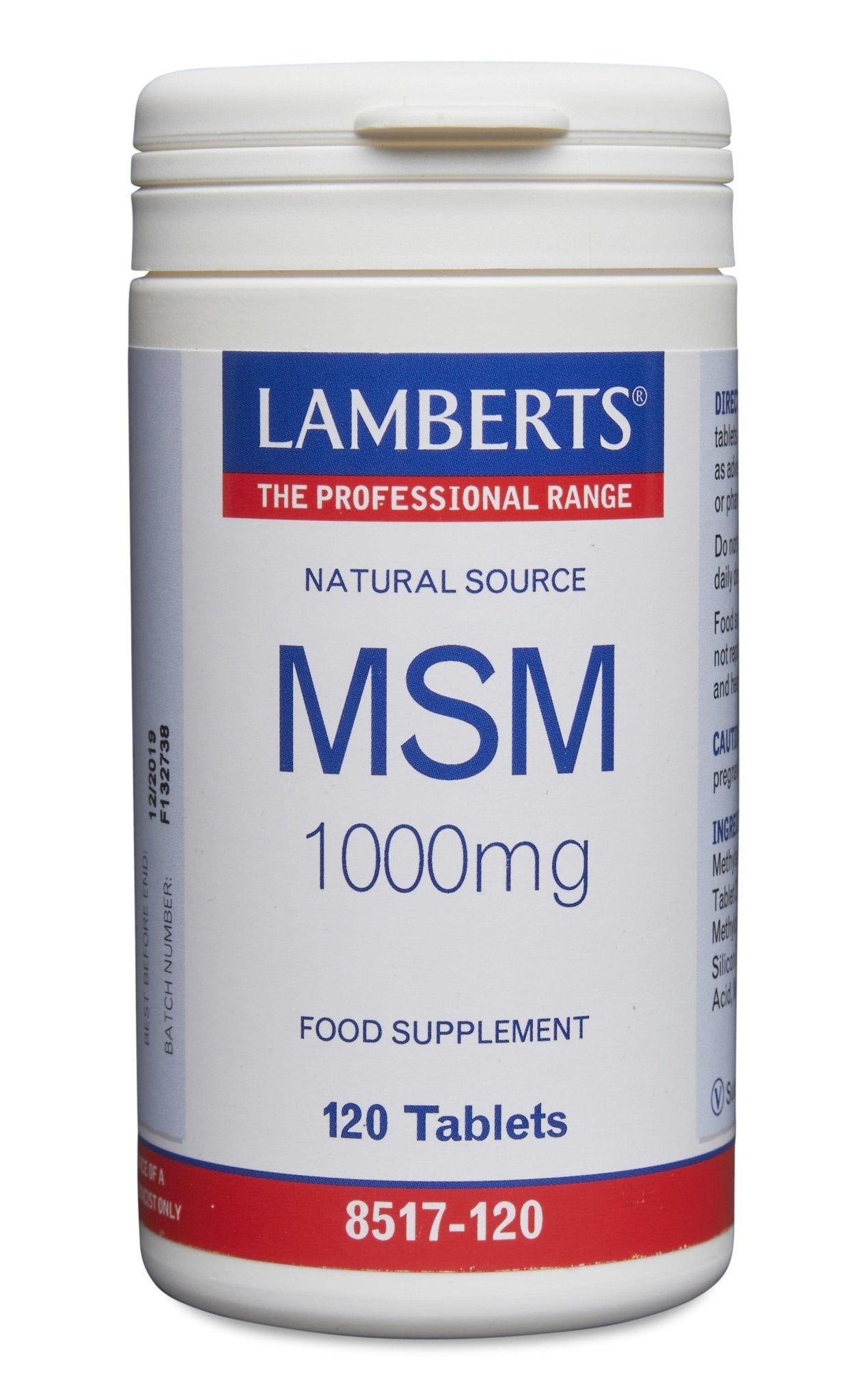 Lamberts MSM 1000mg 120's by Lamberts